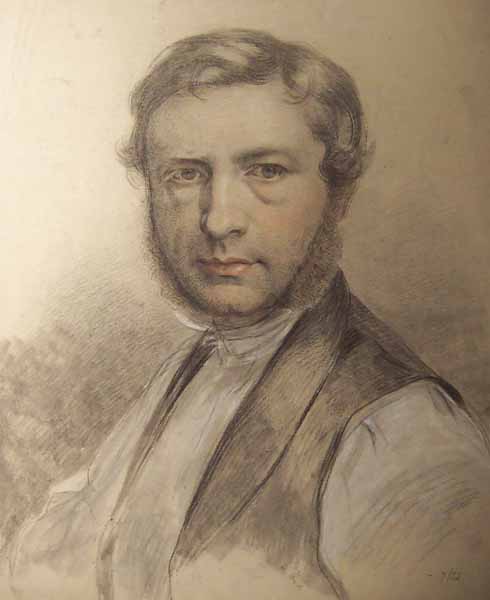 Head and Shoulders of a Man in his Waistcoat and Shirt Sleeves